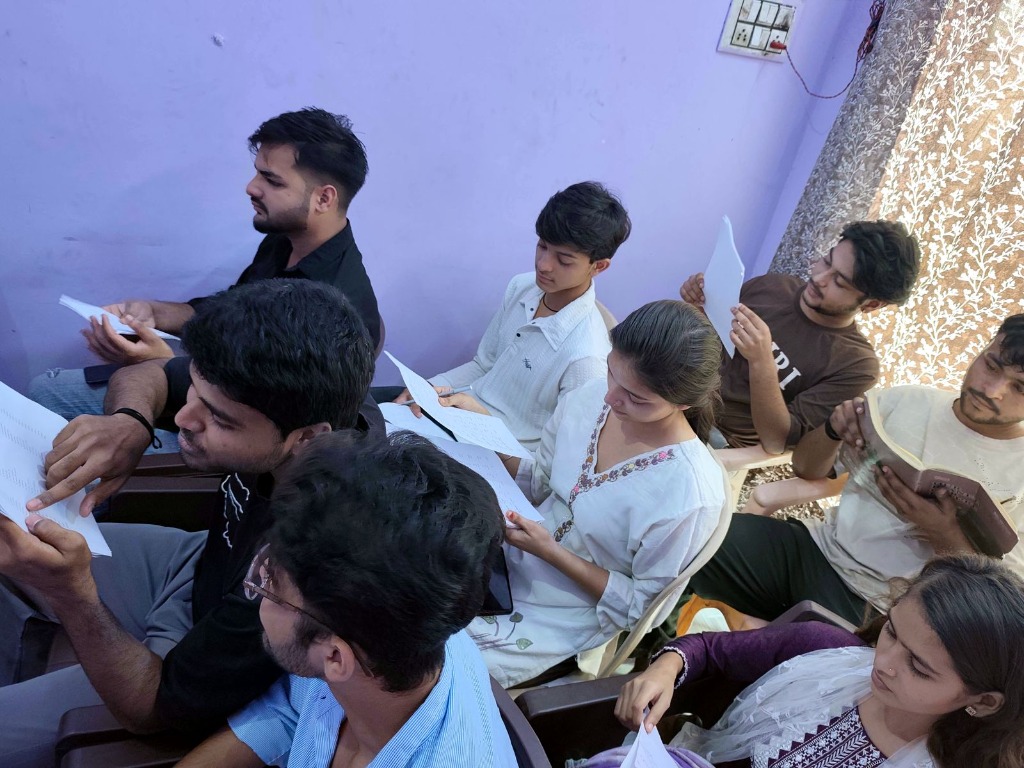 Group study and practice session at Savika Language Institute